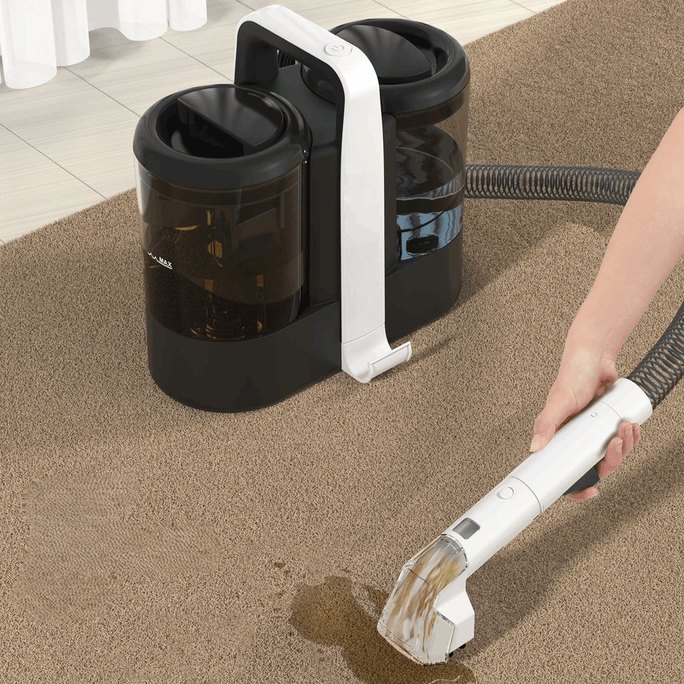 Aspirator Spalare si Extractie, Rezervor Dublu 1.5L + 0.8L, Putere 11000 Pa, 450W, Portabil, Ideal Auto, Canapea, Mocheta, Materiale Textile