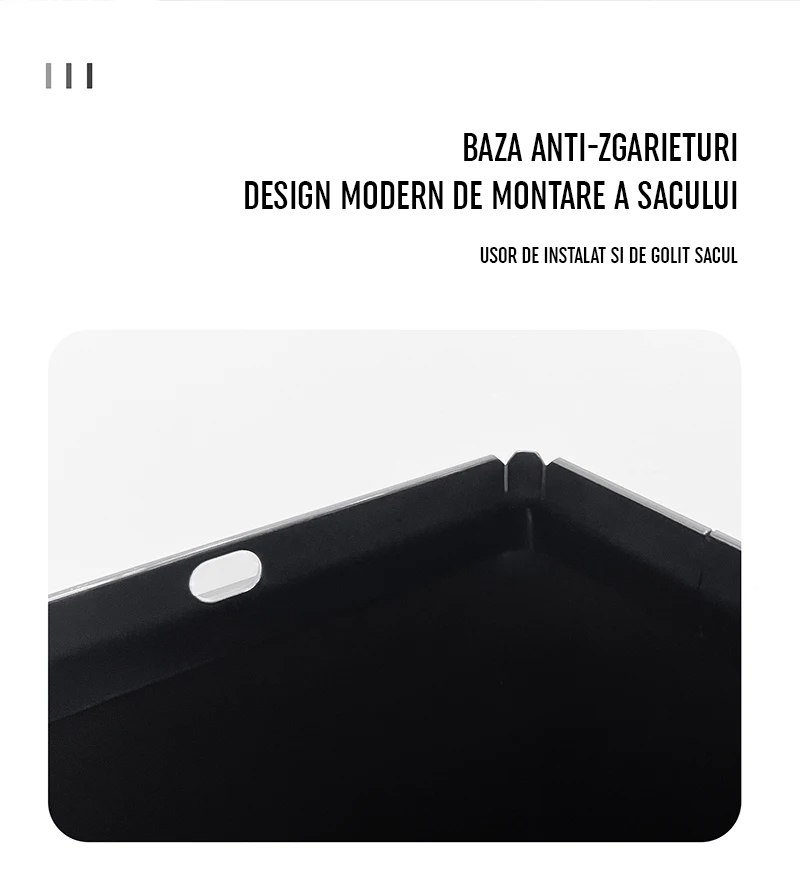 Cos de Gunoi cu Senzor Automat, Capacitate 50L, cu Capac Glisant Anti-Miros