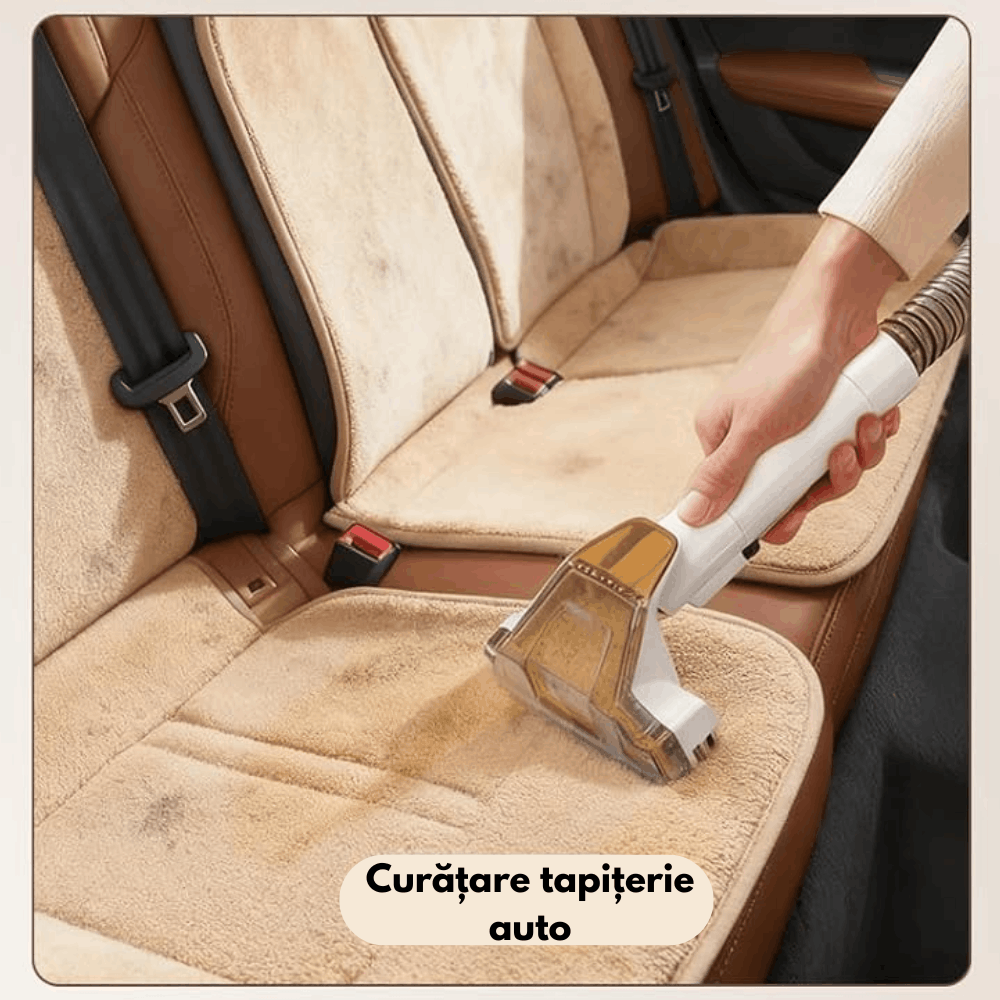 Aspirator Spalare si Extractie, Rezervor Dublu 1.5L + 0.8L, Putere 11000 Pa, 450W, Ideal Auto, Canapea, Mocheta, Materiale Textile