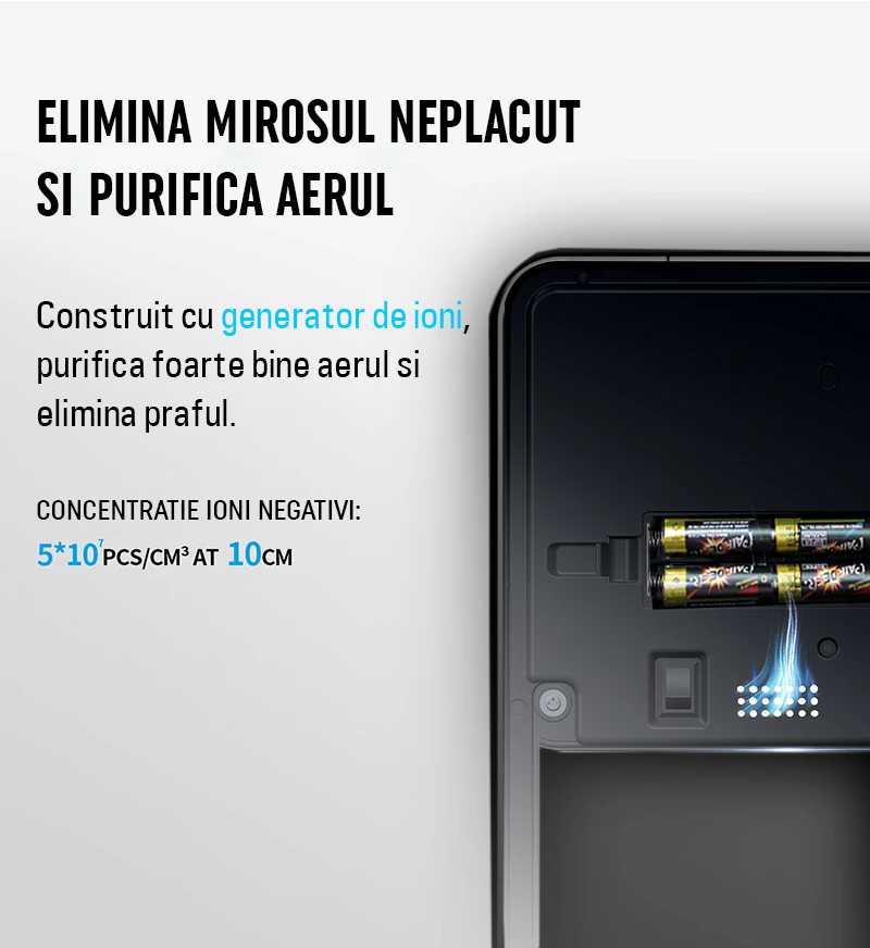 Cos de Gunoi cu Senzor Automat, Capacitate 50L, cu Capac Glisant Anti-Miros