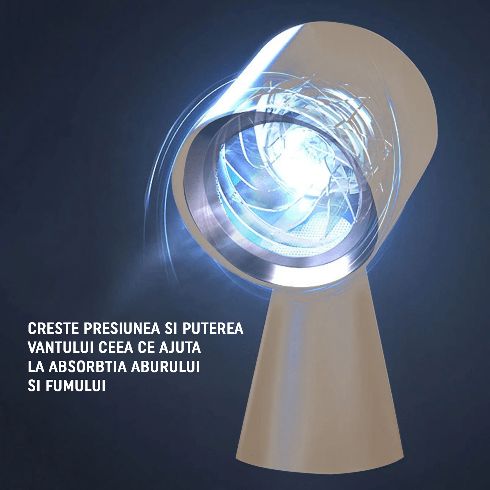 RESIGILAT: Hota Mini Portabila Gadgetry, Absorptie Puternica, Recirculare Aer, Filtru Carbon si Aluminiu