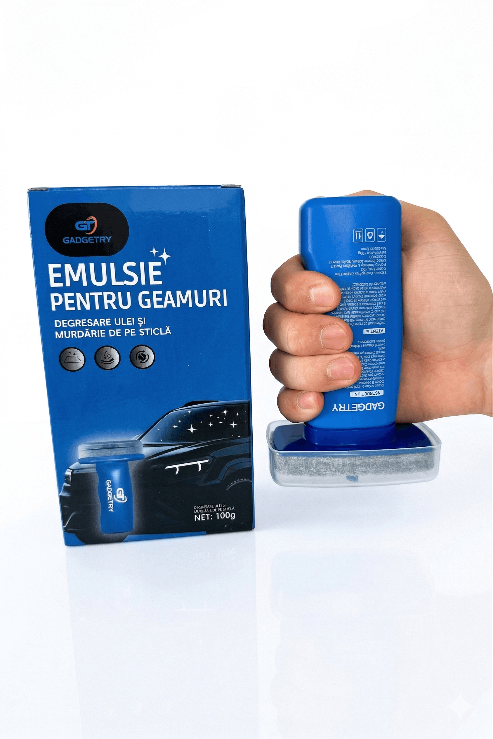 Solutie Curatare Geamuri, Indeparteaza Pelicula Uleioasa si Urmele de Murdarie