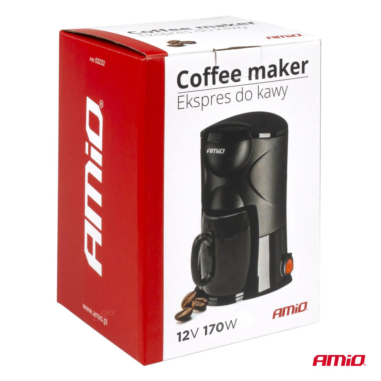 Cafetiera auto pentru autoutilitare si microbuze, alimentare 12V, putere 170W, volum 150ml