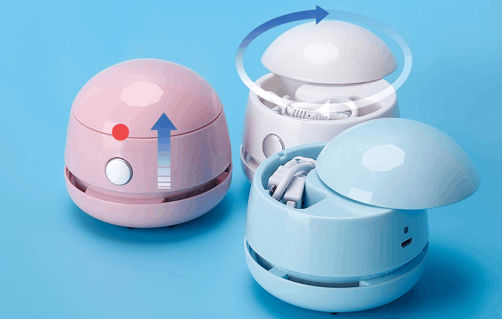 Mini aspirator de birou fără fir cu incarcare micro USB