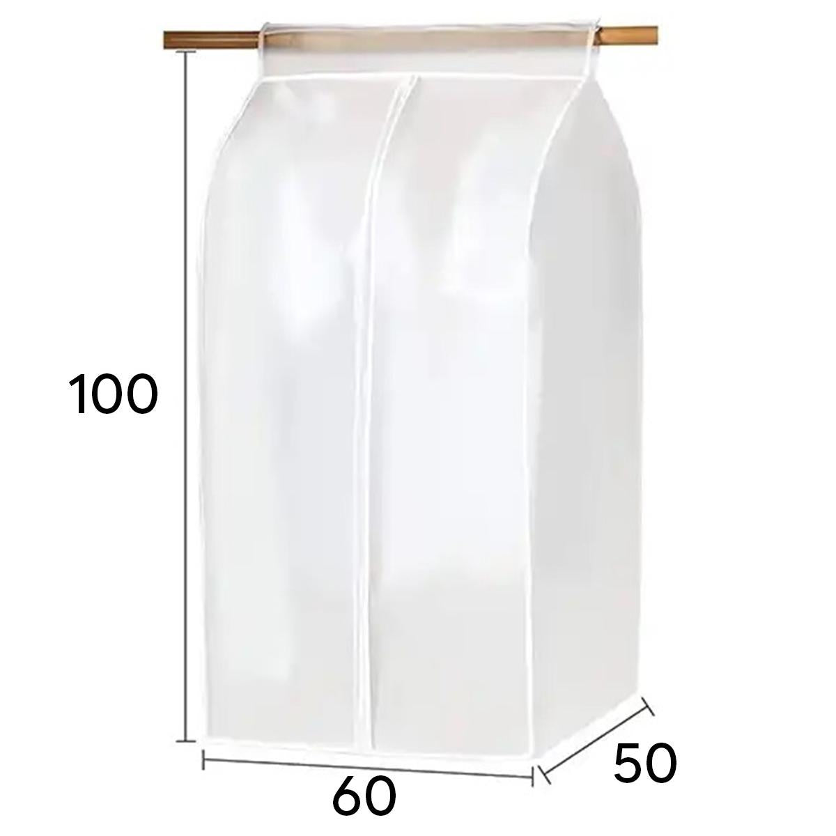 Organizator protectie haine, dimensiune 90 x 60 x 50 cm. culoare transparent, material textil