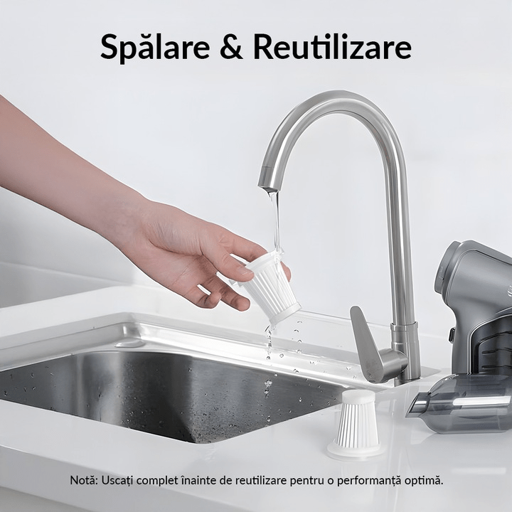 Set 3 Filtre HEPA pentru Aspiratorul Auto Portabil Gadgetry