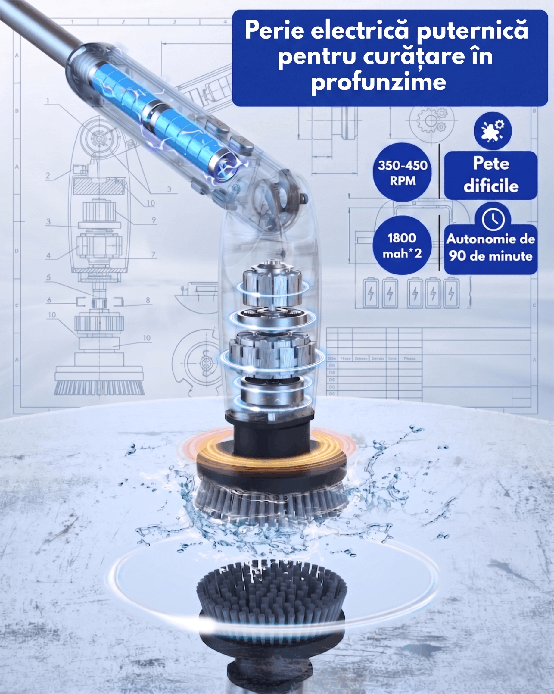 Gadgetry Perie Electrica de Curatat  Multifunctionala