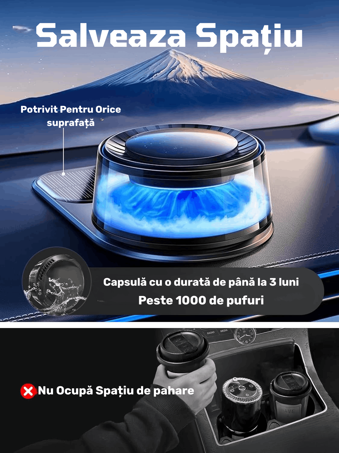 Odorizant Auto, Difuzor Aromaterapie Gadgetry Tip Vulcan