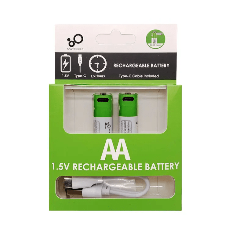 Baterii Reincarcabile USB 1.5V , Acumulatori de  2600mAh, AA, Litiu-Ion, 2 buc