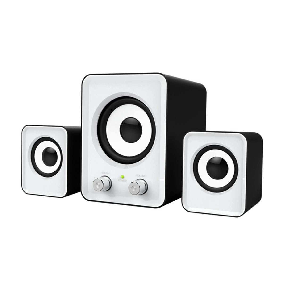 Boxe Stereo 2.1 cu conectare USB & Jack, putere 5W + 2 x 3W