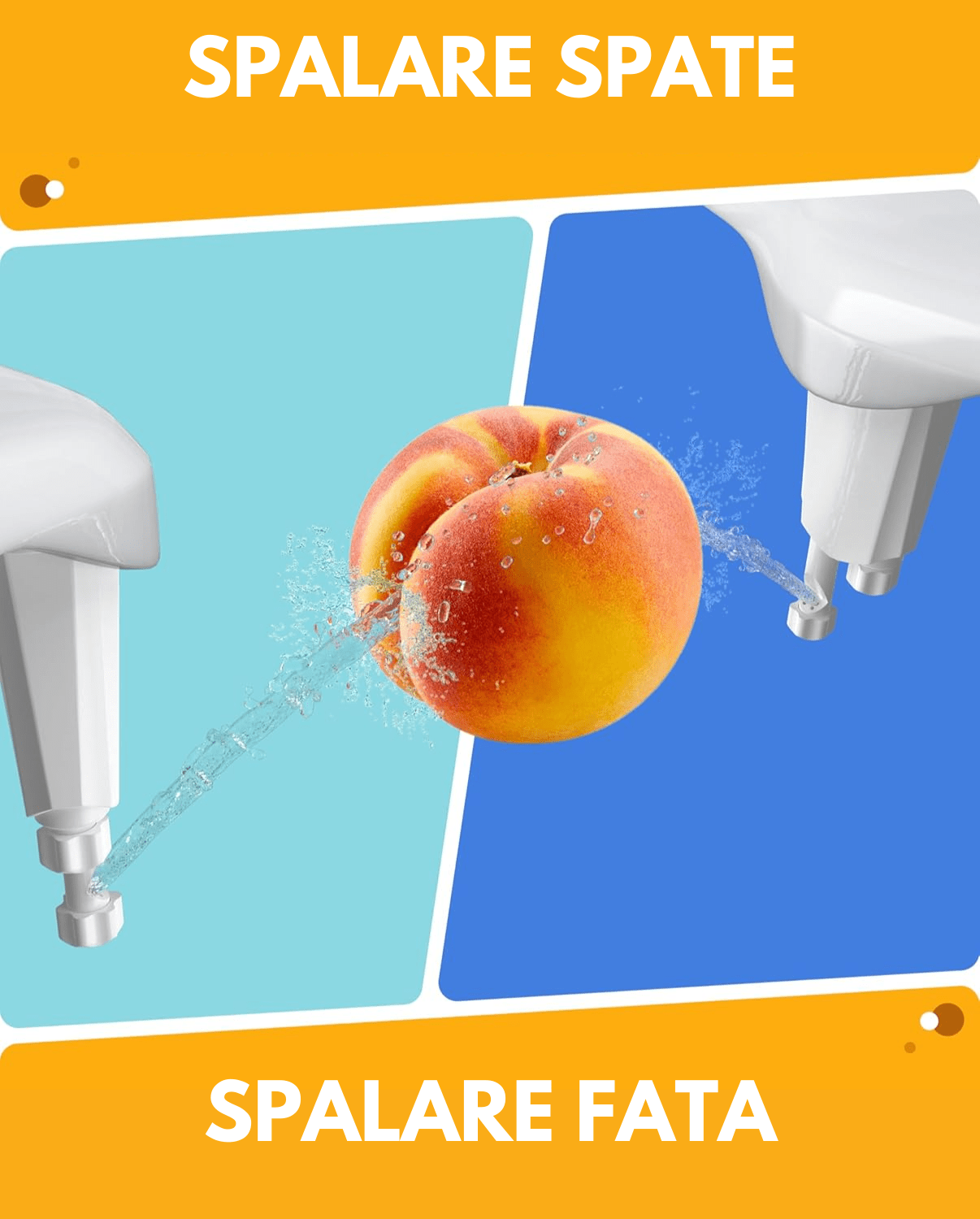 Bideu pentru Toaleta cu Atasament pentru Apa Calda si Rece Gadgetry, Auto Curatare, Control de Presiune, Pentru Igiena Personala, cu Spalare Automata