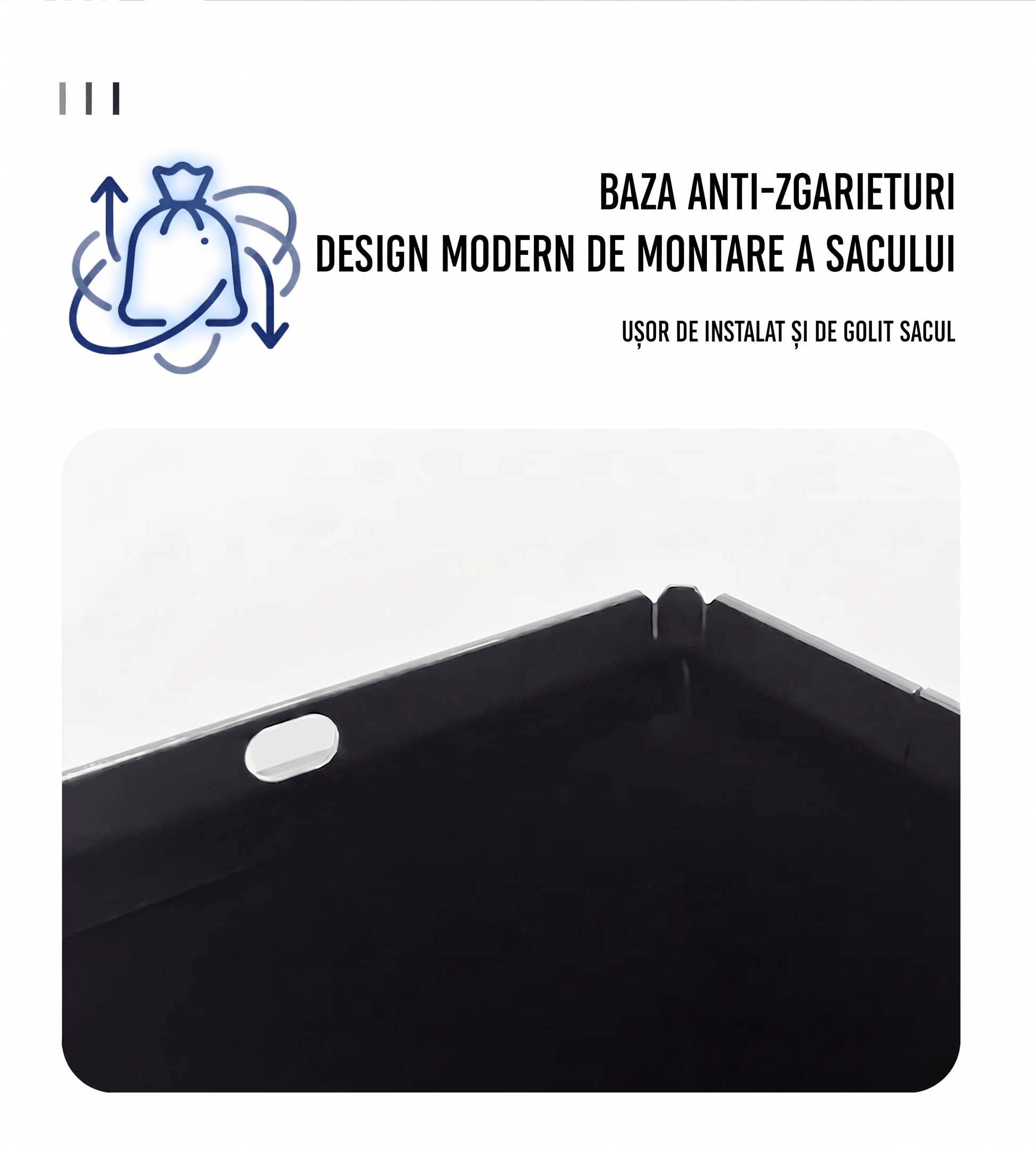 Cos de Gunoi cu Senzor Automat Gadgetry, Capacitate 50L, cu Capac Glisant Anti-Miros