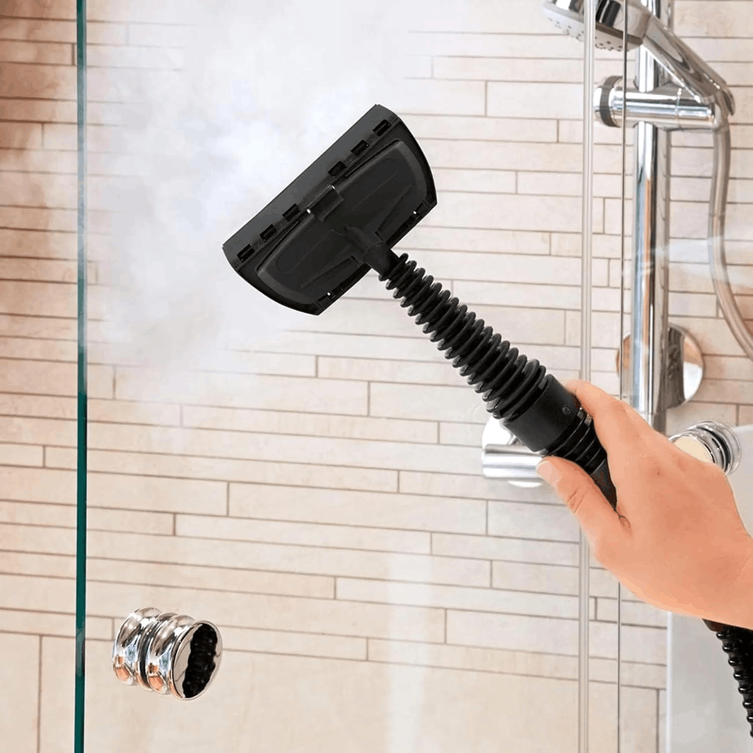 Aparat Portabil de Curățat cu Abur, 135°C, 900-1050W,3 Bari,Rezervor 450 ml, 9 Accesorii, Curățare Fără Chimicale, pentru Casă, Mașină, Bucătărie, Baie și Tapițerie
