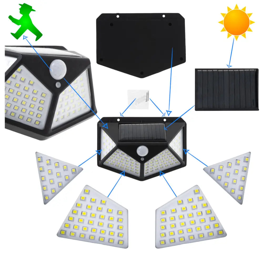 Lampa Solara LED cu senzor crepuscular si senzor de miscare