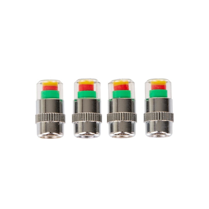 Set 4 capacele roata cu indicator presiune 2.4bar