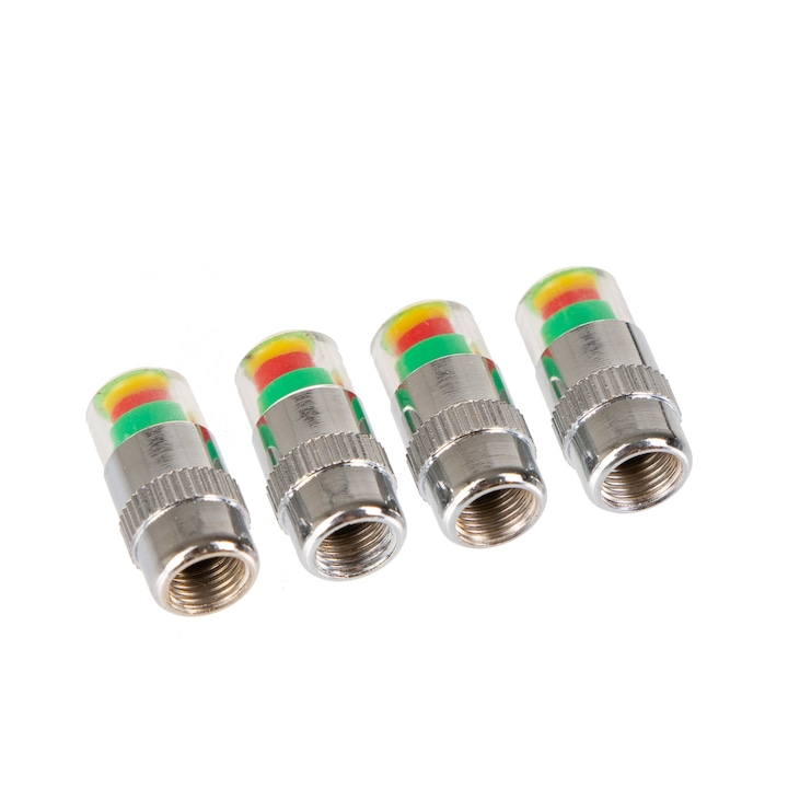 Set 4 capacele roata cu indicator presiune 2.4bar