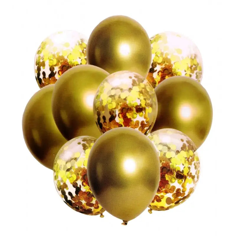Set 10 buc. baloane pentru petrecere Auriu Metalic +