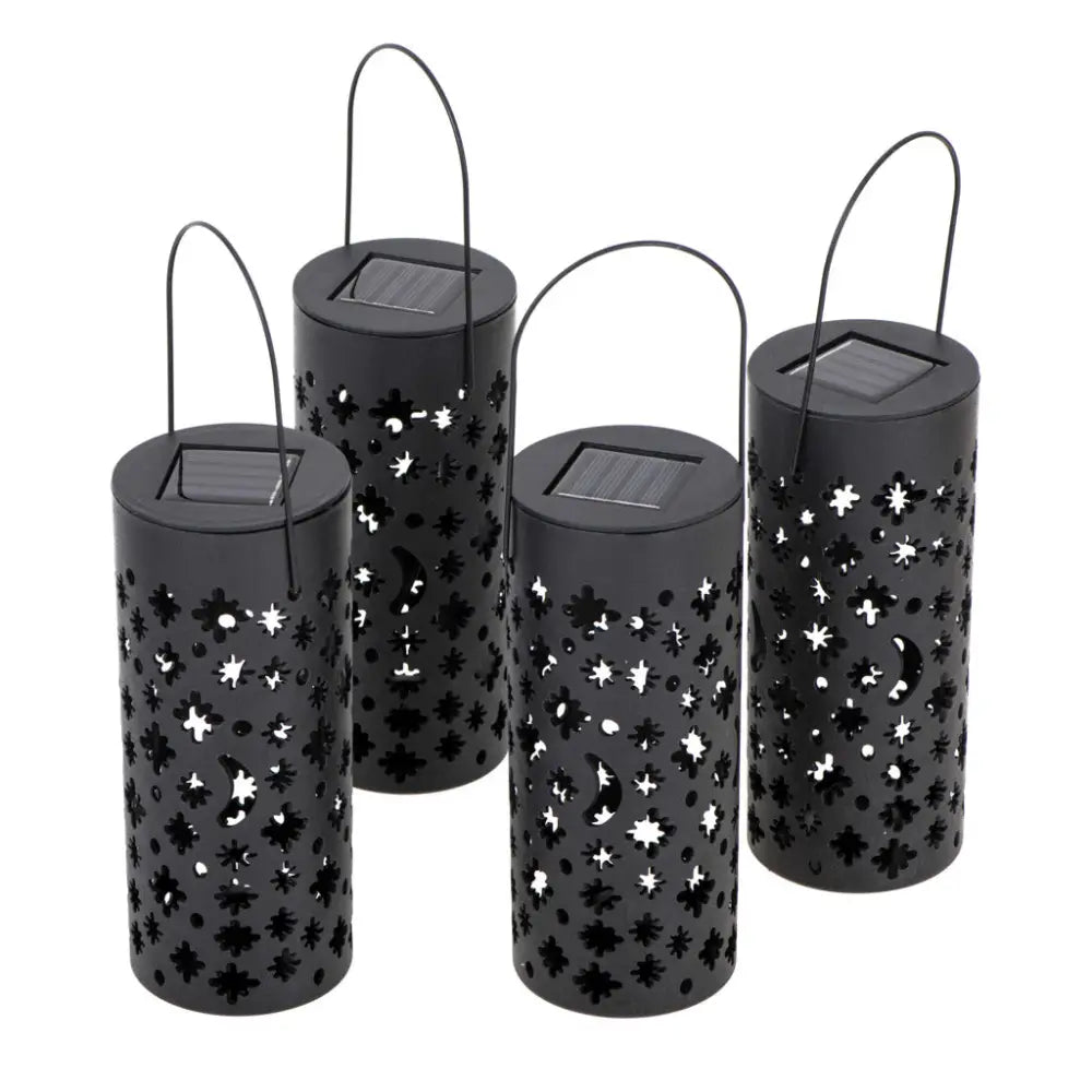 Set 4 lampi solare de gradina cu picior si agatatoare tip 