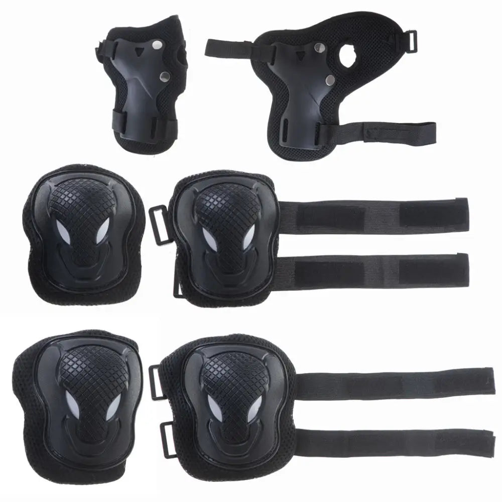 Set pentru copii, 6 x protectii pentru genunchi, coate si incheieturi (bicicleta, role, skateboard, patine)