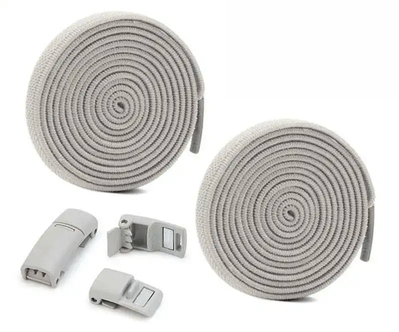 Sireturi elastice Gadgetry cu sistem NO TOUCH si Clama Metalica colorata pentru copii si adulti, flat