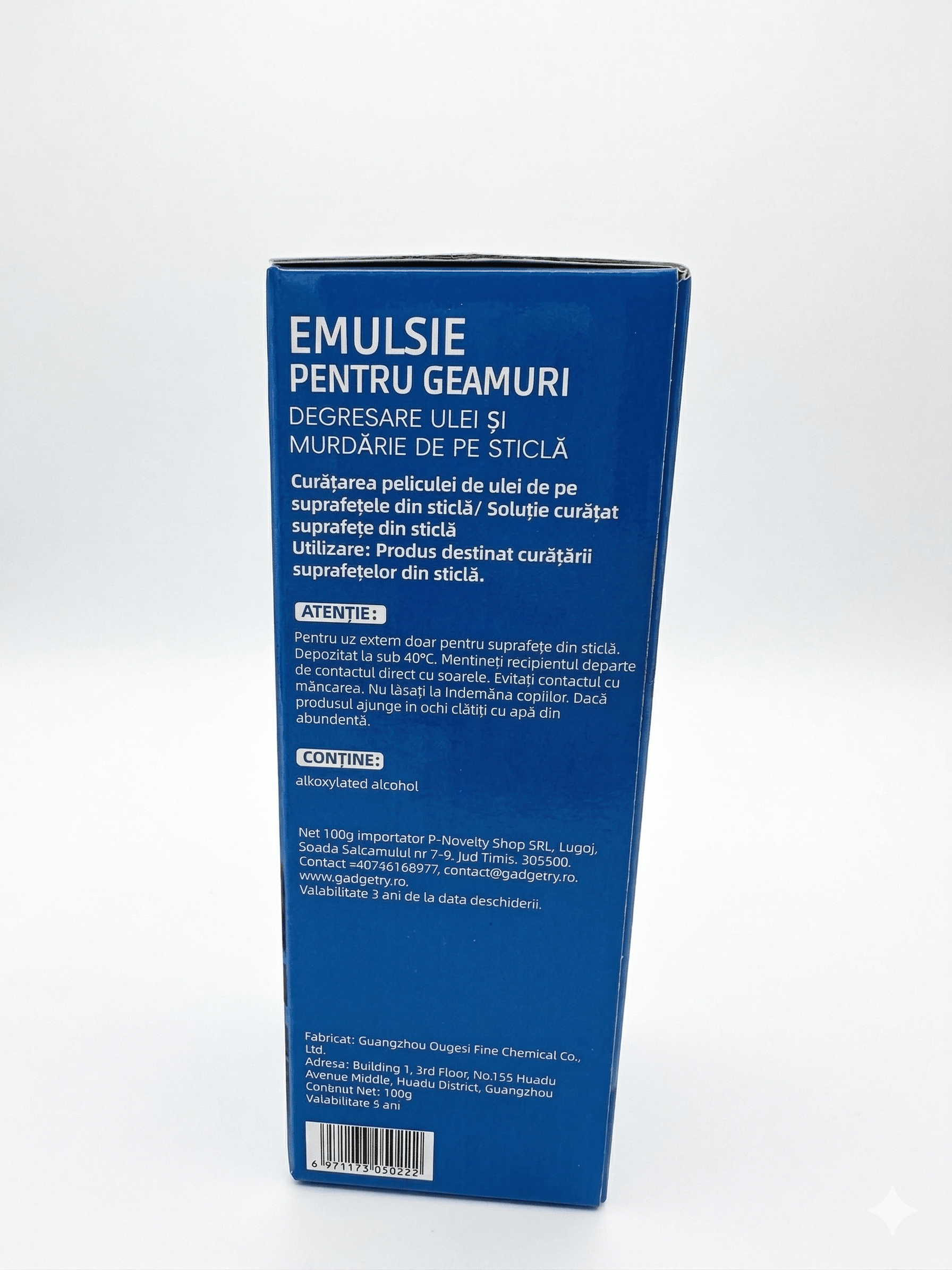 Solutie Curatare Geamuri, Indeparteaza Pelicula Uleioasa si Urmele de Murdarie