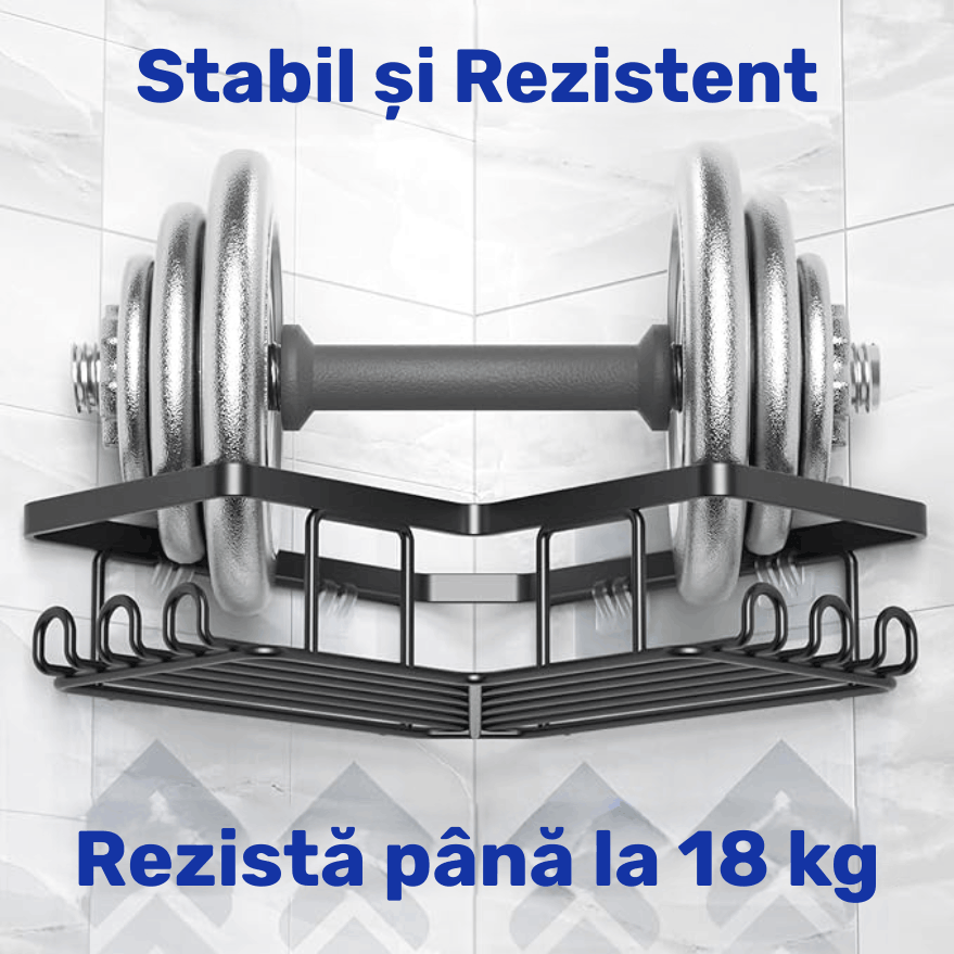 Gadgetry Raft de Dus, Etajera Baie si Bucatarie, Din Otel Inoxidabil, Pentru Depozitare in Bucatarie, Organizator Baie, set 3 rafturi de dus, Gel Dus, Montaj Fara Gauri