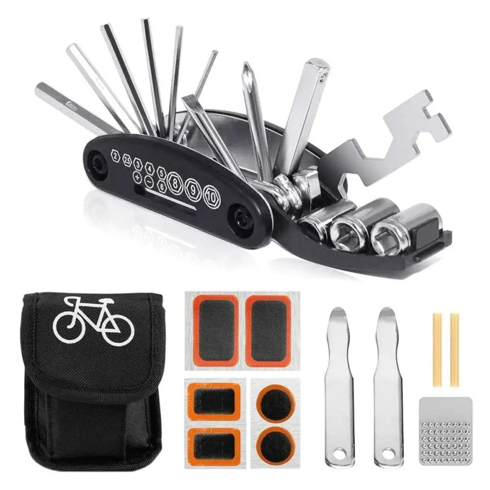 Trusa cu chei si kit de reparatie pana pentru bicicleta