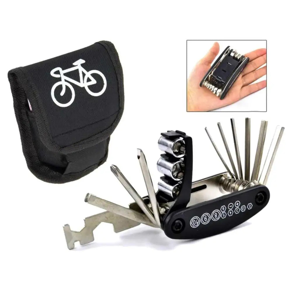 Trusa cu chei si kit de reparatie pana pentru bicicleta